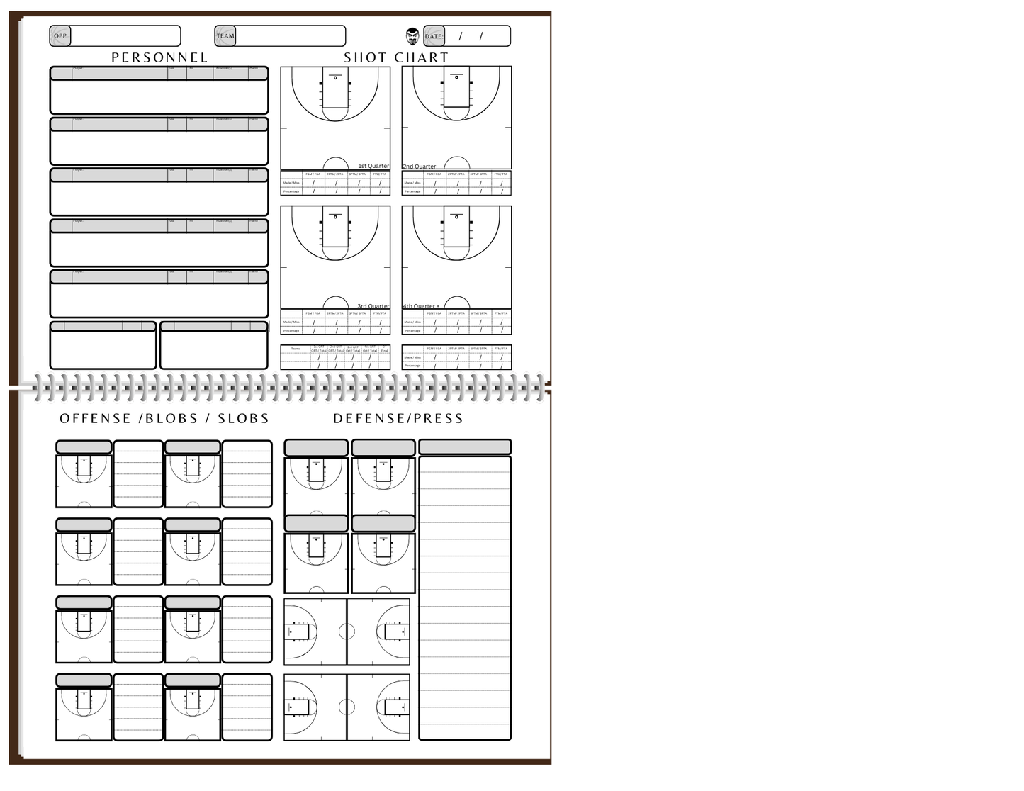 Basketball Team Scouting Notebook